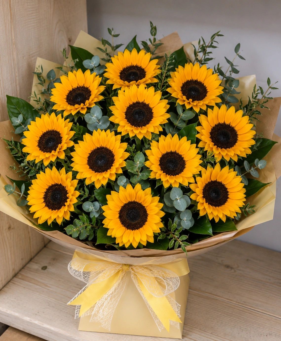 Hand-Tied Sunflowers